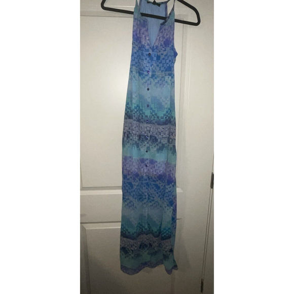 Jessica Simpson Dresses & Skirts - Jessica Simpson Dress Sleeveless Maxi Womens Size Small Blue Green Racerback
